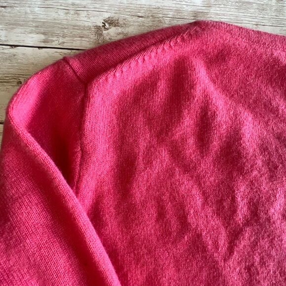 TALBOTS 100% Cashmere Sweater Large Pink Jumper Soft Lightweight Quiet Luxury - Picture 8 of 10